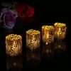 Elegant Set Of 12 Led Electronic Candles With Pvc Hollow Pattern For Weddings And Parties