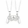 2Pcs Combinable Magnetic Gamepad Pendant Necklace, Colorful Geometric Design, Stylish Couple Daily Fashion Jewelry