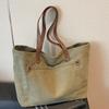Large Capacity Canvas Tote Bag New Simple Casual Versatile Shoulder Bag College Students Class Commuting Armpit Bag Women