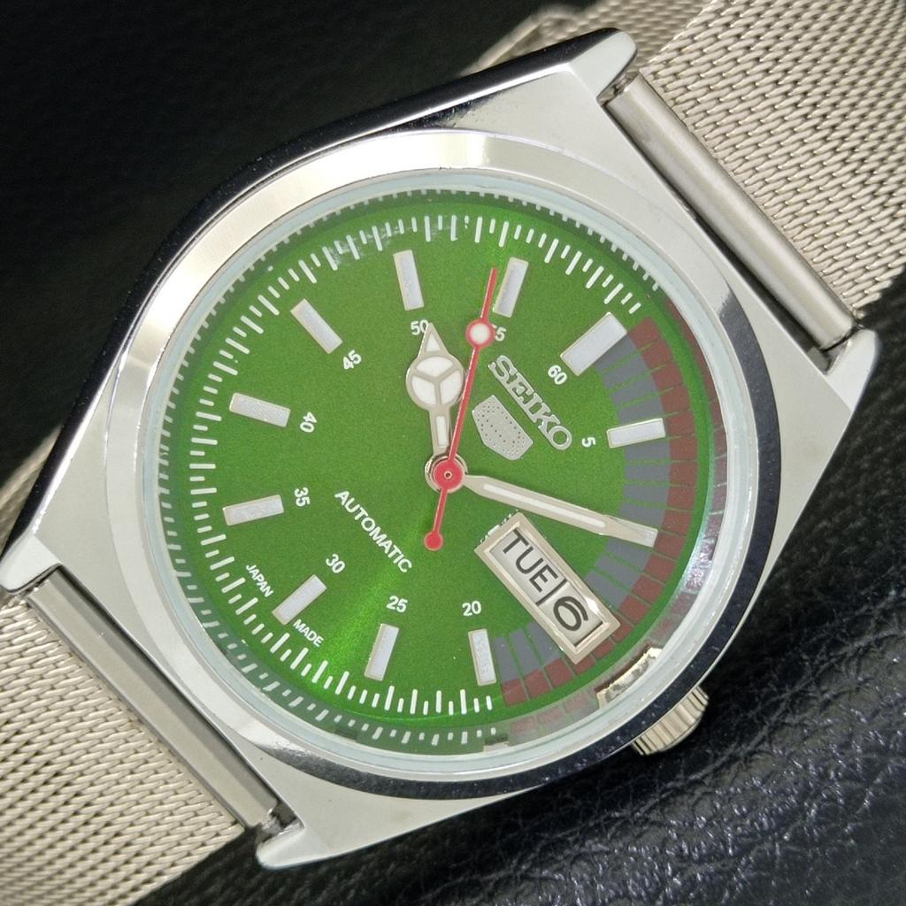 

AUTOMATIC VINTAGE REFURBISHED SEIKO 5 6309A JAPAN MENS GREEN WATCH a440906-4 Sk-a440906