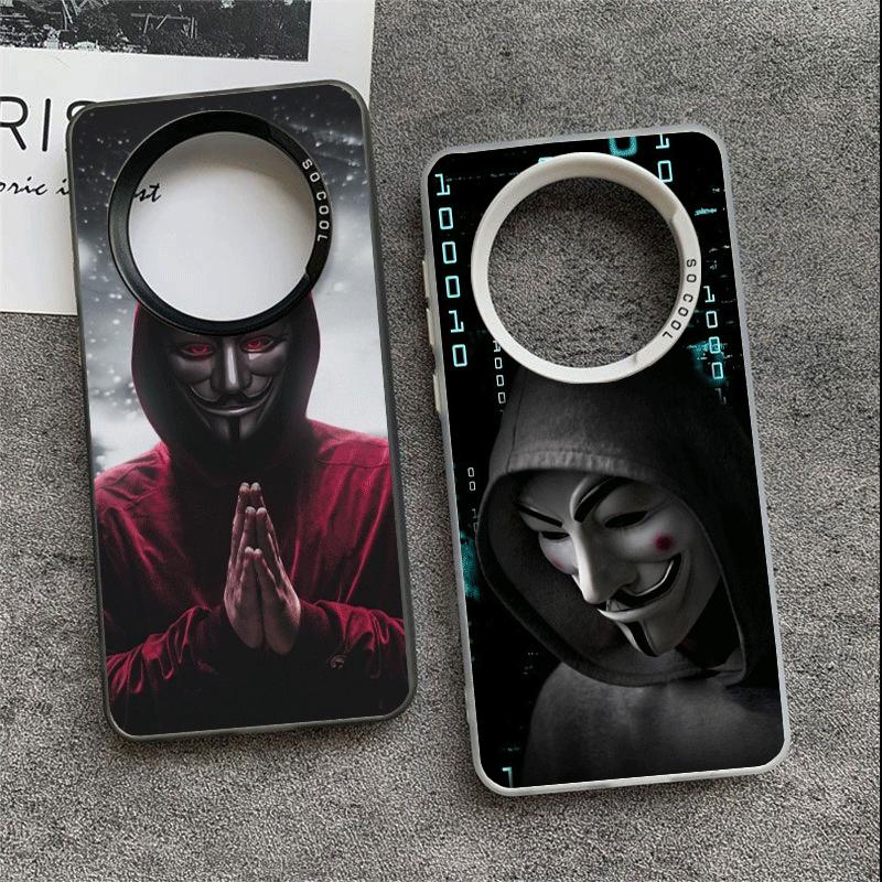Anonymous V Mask Soft Phone Case for Samsung Galaxy S24 S25 FE S26 Edge S23 Ultra S22 Plus S21 + Shockproof Cover Back Shell