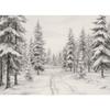 Vintage Winter Snow Scenery Pine Tree Posters and Prints Canvas Printing Wall Art Picture for Living Room Home Decoration