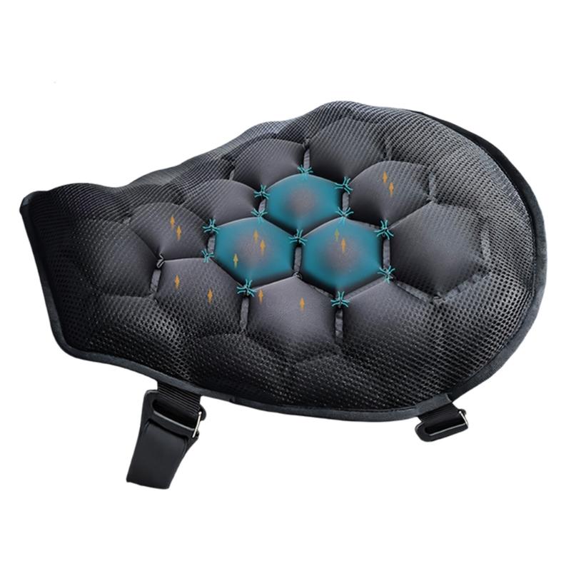 Motorcycle Air Cushions Seat Pad with TPU And Fabric Inflatable Seat Cover for Shock Absorption & Cooling Comfort 1