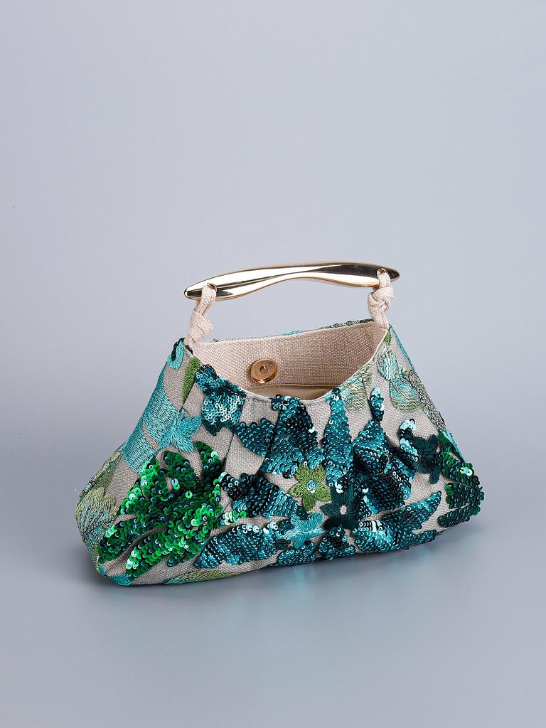 Summer Niche Sequined Bag Women's New Fashion High-end Embroidery Portable Out Small Cross-border High Appearance Level Handbags