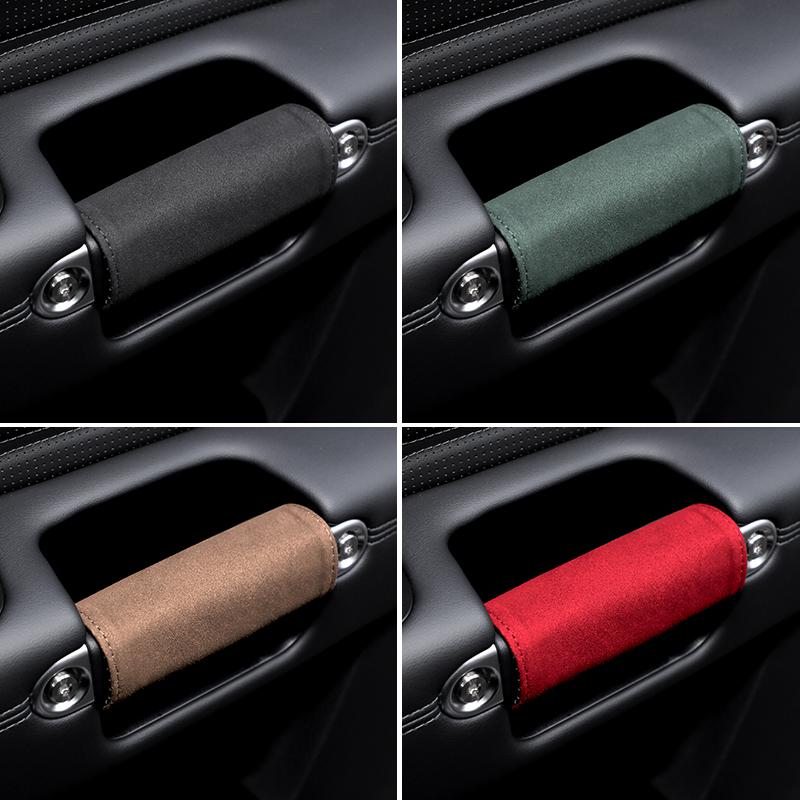 Car Door Handle Protective Cover Car Door Handle Cover Fur Decorative Car Armrest Cover Exterior Parts Body Kits