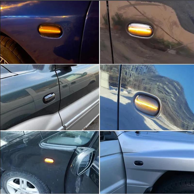 2Pcs Dynamic Side Marker Turn Signal Sequential Blinker Indicator Lights For Mitsubishi Pajero Mirage Legnum Galant 1998-2005