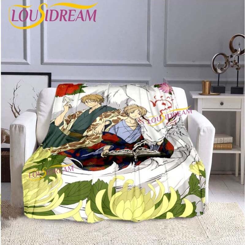 Classic Cartoon Natsume Friends Account Blanket Premium Flannel Warmth Soft Plush Sofa Bed Blanket