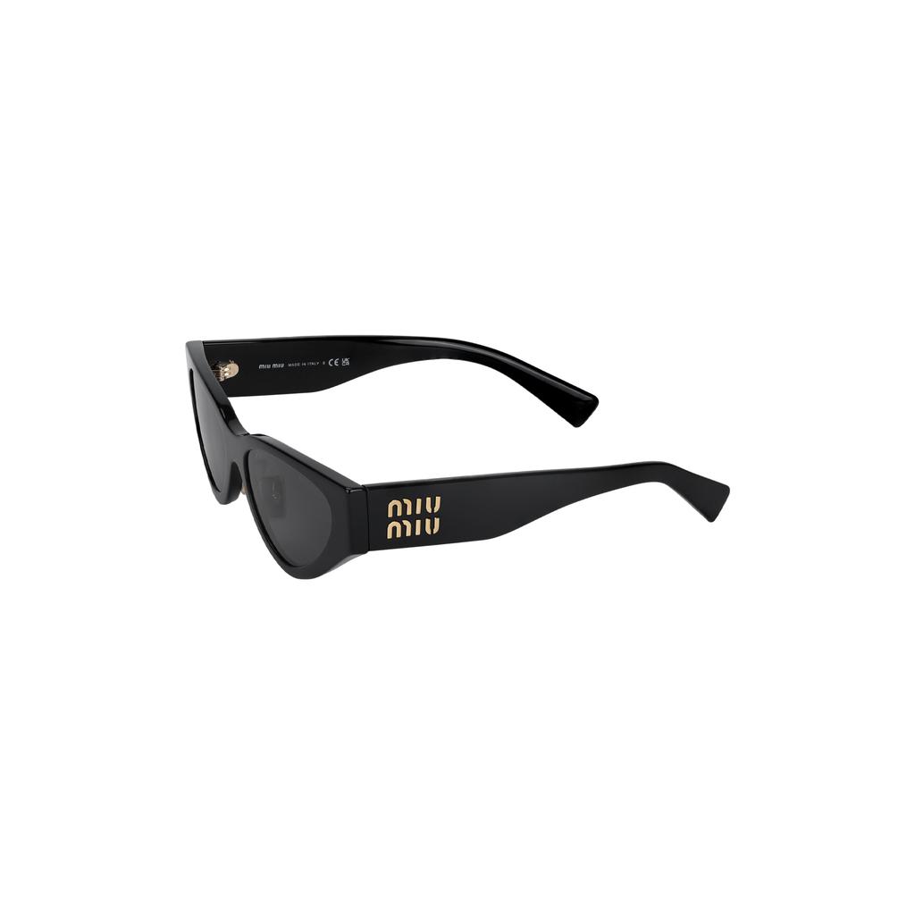 MIU MIU Cat Eye Sunglasses With Logo Women Sunglasses Black MU03ZS1AB5S0