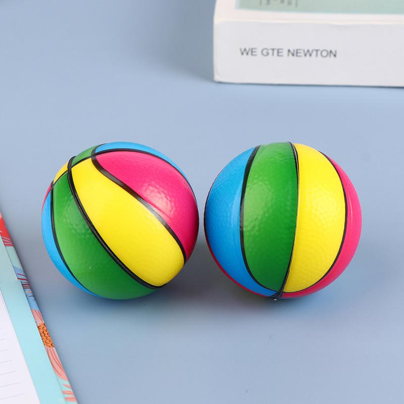 2Pcs Squeeze Toy Ball Football Pu Soft Foam Sponge Stress Relief Baseball Toys For Kids Children Wrist Training Balls