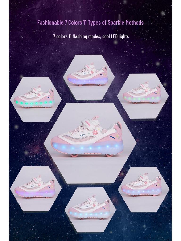 2025 Boys' & Girls' Spring/Fall Detachable Four-Wheel Roller Skate Shoes