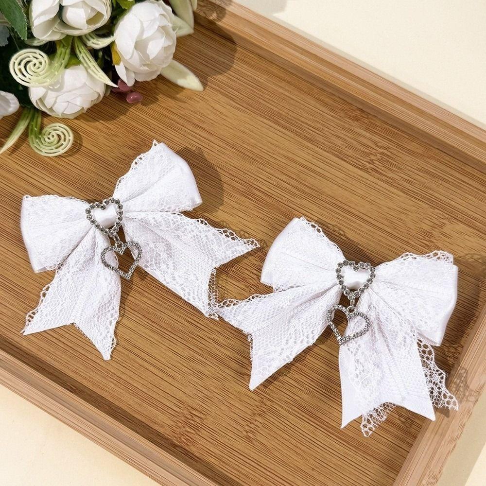 Sweet Hairpin Versatile Women's Barrettes Fashion Lace Bow Hair Clip  Hair Accessories