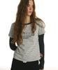 Kimseupeulesikoteunmakes 34 Body Stripe Layered Long Sleeve T-Shirt Gray
