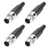 uxcell 4-Pack 5-Pin Female Mini XLR Connector TA4F Jack Adapter Plug Replacement Cable Terminal for Microphones, Audio Amplifiers, Mixers, Recording