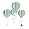 4pcs Colorful Hot Air Balloon Hanging Decoration Hanging 3D Hot Air Balloon with Star and Cloud Nursery Room for Home Baby