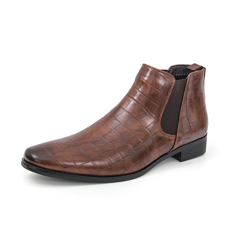 

Высококачественные мужские остроносые деловые повседневные ботильоны, модный бренд, мужские зимние, новый стиль, удобные кожаные ботинки челси 39