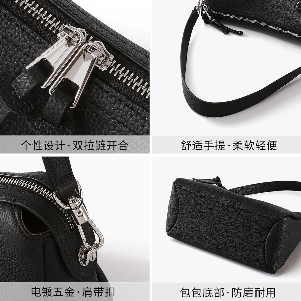 Kissenbeutel aus Rindsleder der ersten Schicht, neues schlichtes Nischendesign, tragbare Umhängetasche, Leder-Umhängetasche mit großem Fassungsvermögen