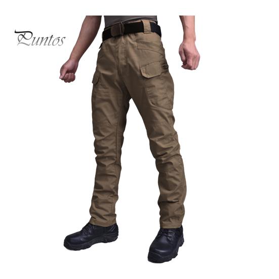 

Мужские брюки-карго с несколькими карманами, прямые брюки для тренировок на открытом воздухе, средняя талия, застежка-молния на пуговицы, свободные брюки для путешествий и школы M коричневый