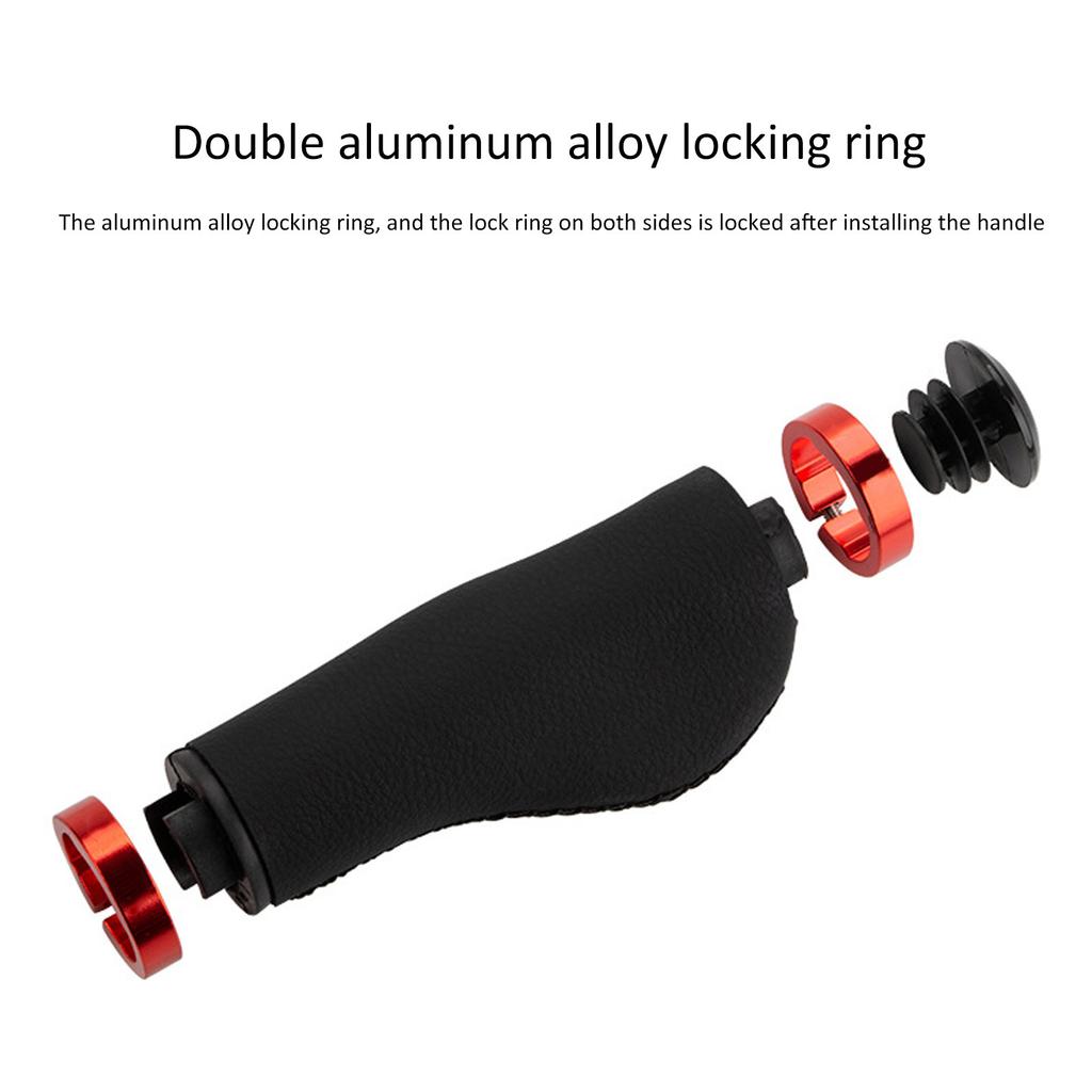 608 Mountain Bike Handlebar Grips Holding Bar AntiSlip Cover with Lock(Black )