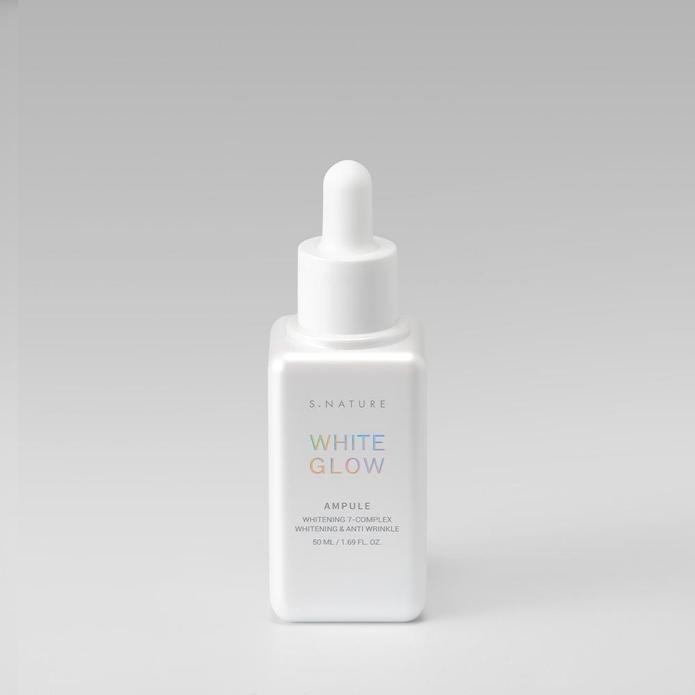 S.NATURE White Glow Ampoule Brightening Hydrating 50ml Korean Skincare Daily Facial Serum