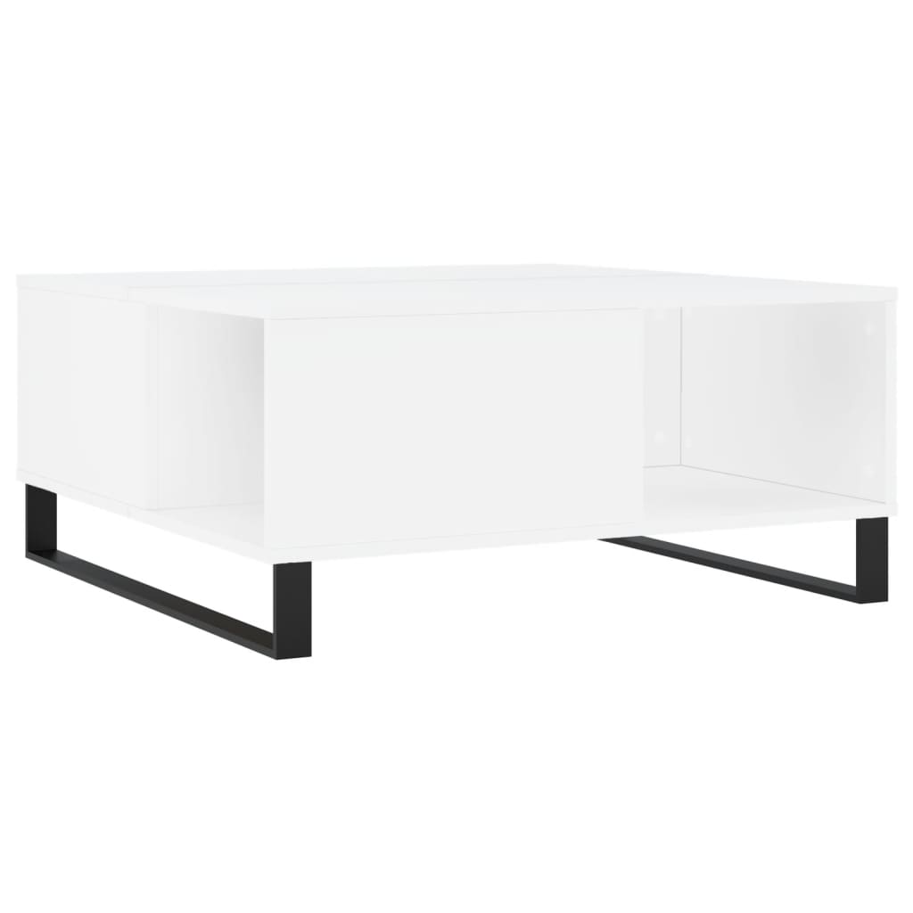 Coffee Table White 80x80x36.5 Cm Particleboard