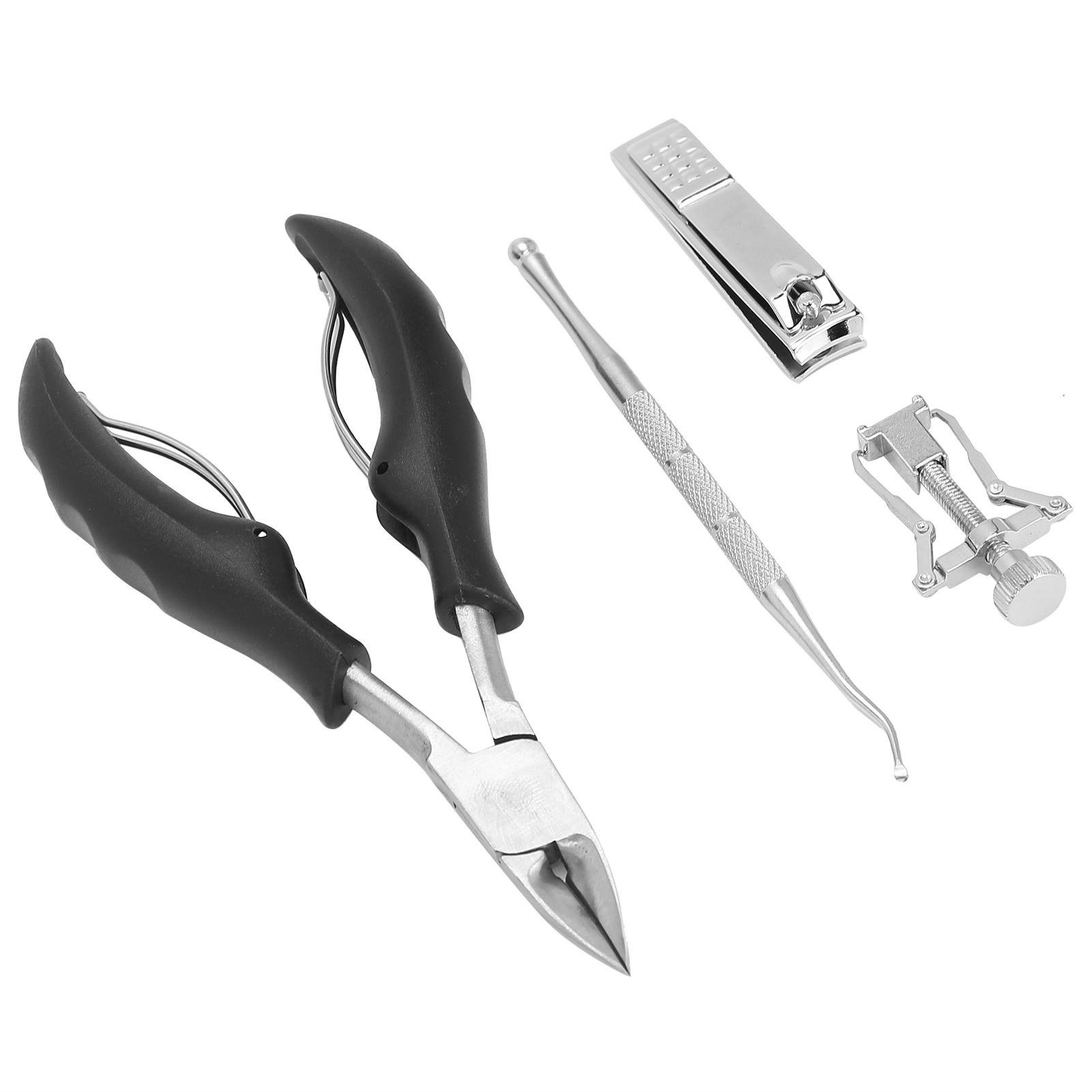 

Double Spring Toenail Clippers Ingrown Toe Nail Pedicure Clippers Toenail Corrector SetBlack чёрный