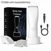 Waterproof Electric Body Hair Trimmer With Rechargeable Base Adjustable Guide Combs For Men Daily Personal Grooming At Home