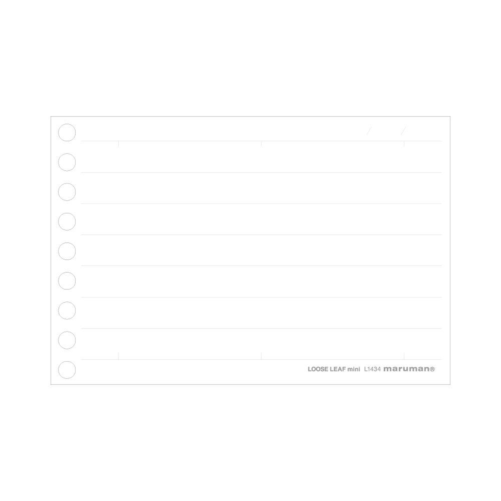 Maruman Loose-Leaf Mini B7 Horizontal Ruled 10mm 100 Sheets (Set of 10) L1434