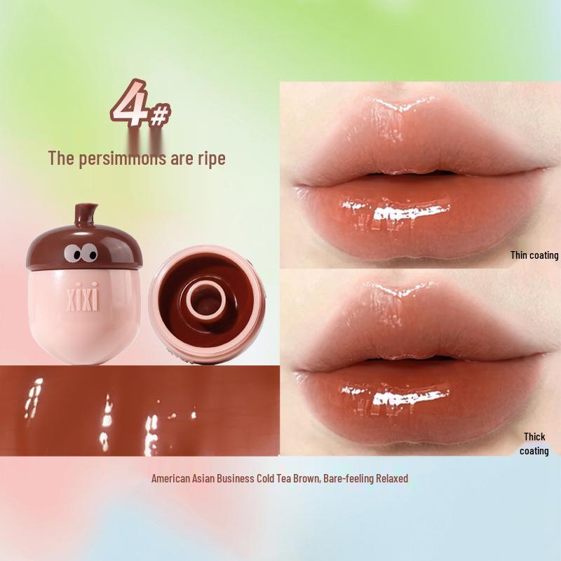 

XIXI Soft Chestnut Lip Jelly: Gentle, Low-Saturation, and Hydrating Dry Rose Gloss