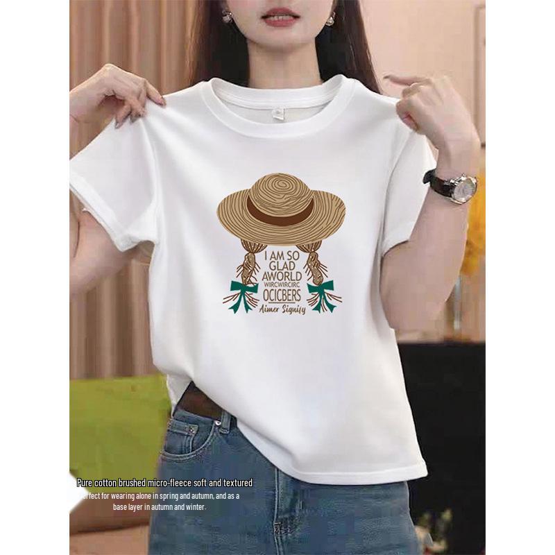2026 Women's Korean Style Yellow Cotton Short Sleeve T-shirt - Versatile Spring/Summer Base Layer