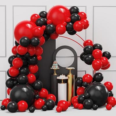 Black Red Balloons Garland Kit 2026 New Year Party Decor Balloon Arch Birthday Party Baby Shower Wedding Anniversary Decoration