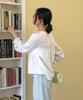 Mellotoli Frill Neck Pintuck Blouse (White)