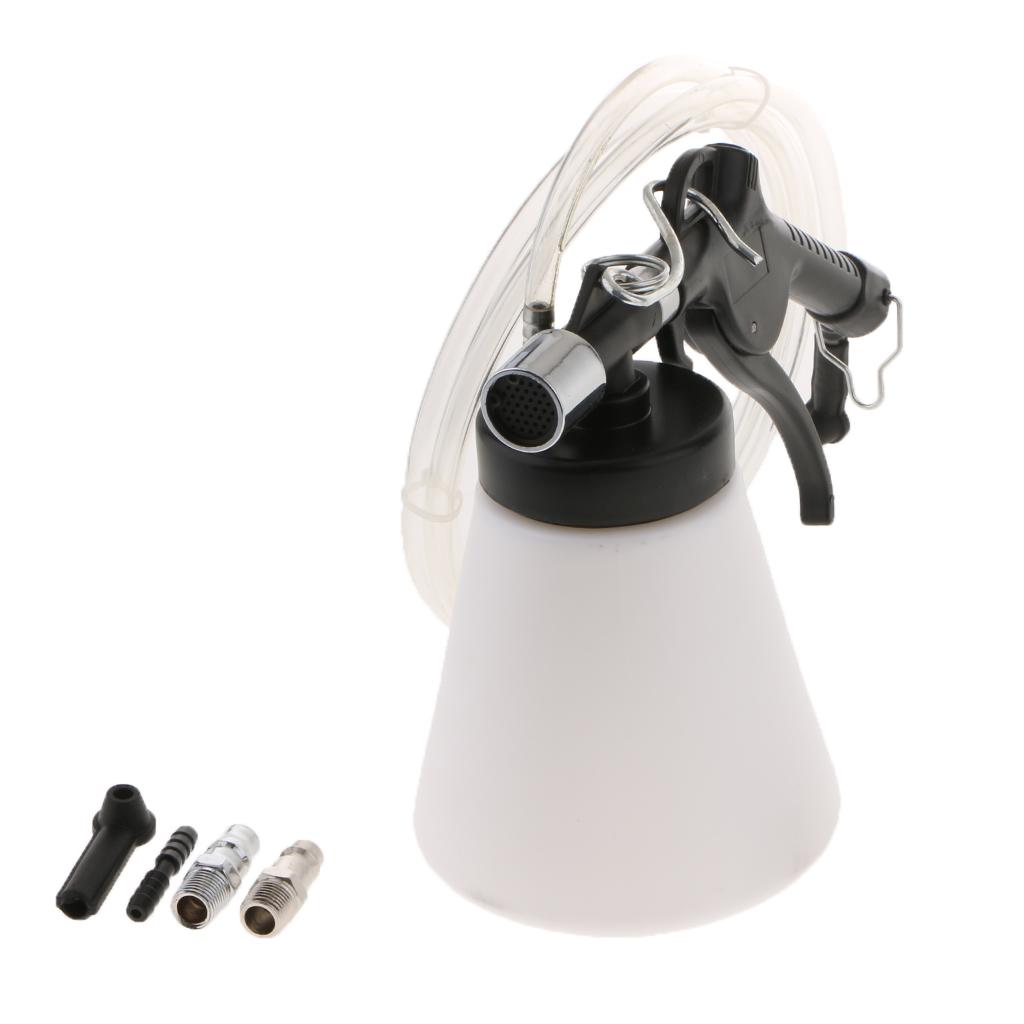 Pneumatic Brake Bleeder Fluid Replacement Tool Set for Car with 4 Master Cylinder Adapters for Single Person Brake Bleeding