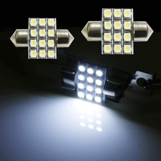 

1.25-Inch 12-SMD DE3175 DE3022 DE3021 Festoon LED Replacement Bulbs For Interior