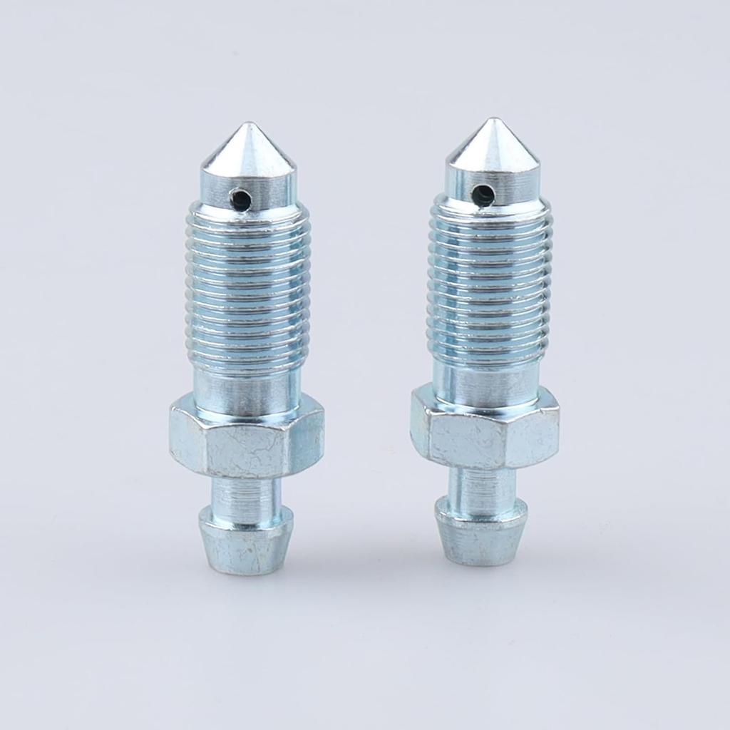 AC PERFORMANCE M7 X 1.0 Metric Brake Bleed Nipple Screw Bleeder Fitting Zinc Steel, Pack of 2
