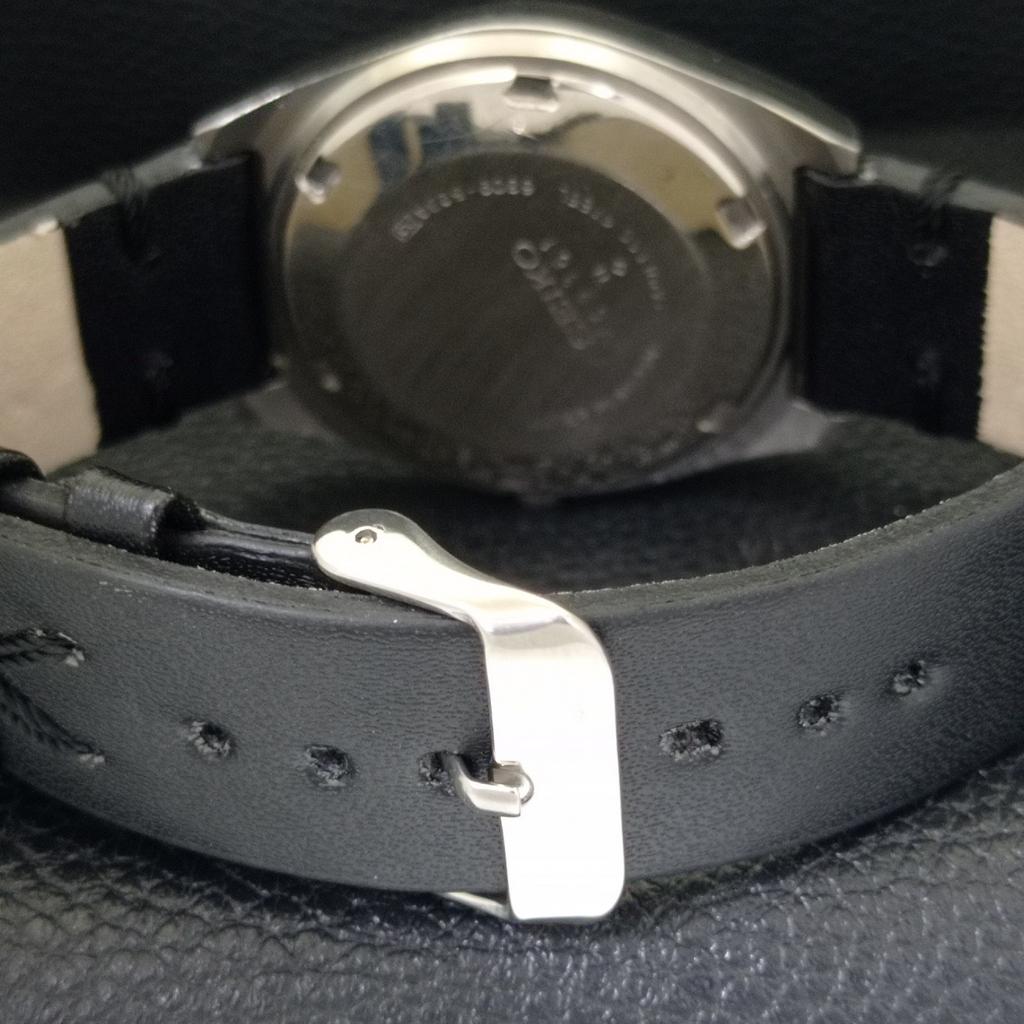 AUTOMATIC 6309A VINTAGE SEIKO 5 JAPAN MENS ARABIC BLACK DIAL WATCH a701437-5 R206b-a701437