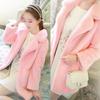 2 Winter new imitation fur coat women's medium and long coat thin slim fashion large size thickened suit collar