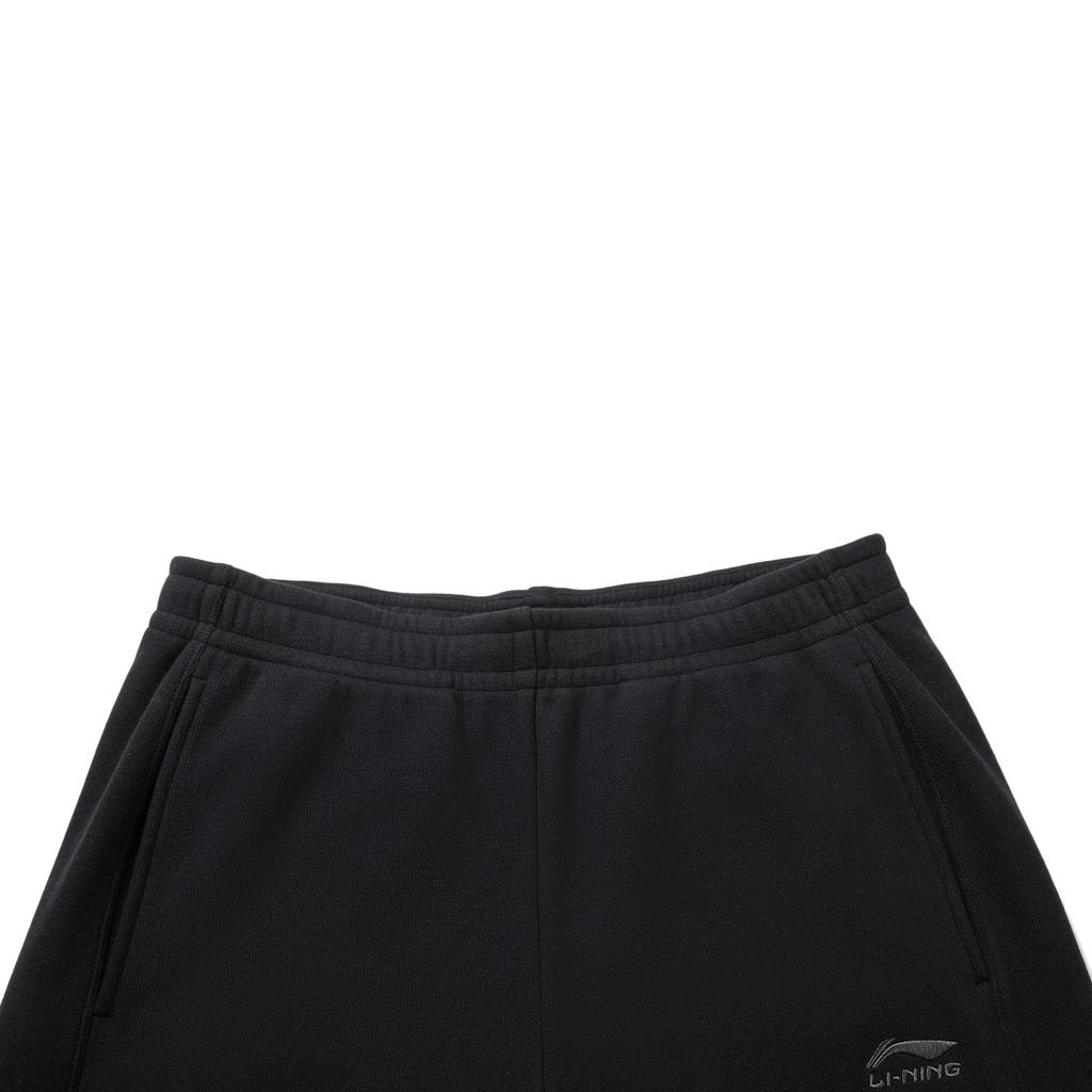 Li Ning Sports Lifestyle Series Embroidered Letter Logo Straight Leg Knit Sports Pants Women Bottoms AKLVA04-4