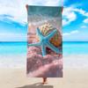 3D Starfish Seashell Ocean Beach Towel Large Quick Dry Sand Free Bath Towels For Swimming Pool Travel Summer Vacation Gift
