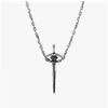 Balenciaga Ghost Engraving Logo Chain Necklace 789269 Tz25i 1407 Bb