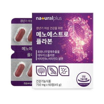 Natural Plus - Menoestroflavoner 750mg x 60 tabletter, 60 tabletter, 1 enhet