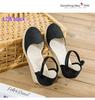 Women's Ethnic Style Breathable Linen Wedge Sandals with Buckle - Versatile High Heel for Summer Travel.