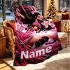 Custom Name Personalized Demon Slayer Print Blanket, Home Decor, Bedroom, Sofa, Camping, Couch, Gifts for Birthday ChristmasEnthusiasts