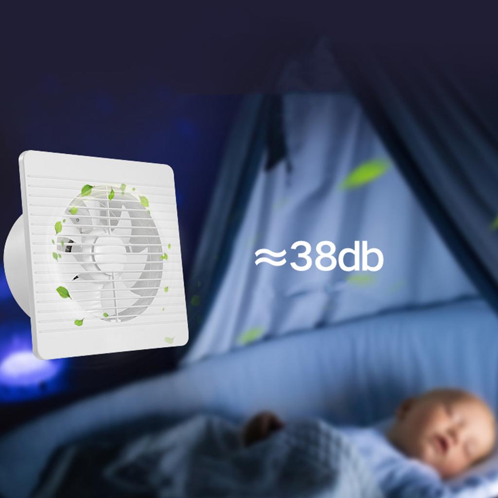 Verbesserter Abluftventilator Kleinformatiger 4-Zoll-Wandabluftventilator Zuverlässige Lösung Einfache Bedienung Ventilator für Keller & Garagen