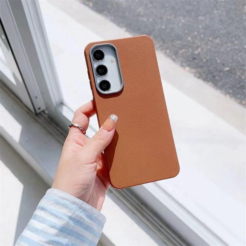 Suitable for Samsung S24ultra Mobile Phone Case S25 S23 Protective Case Leather Pattern A50 A51 A55 A54 Business Men