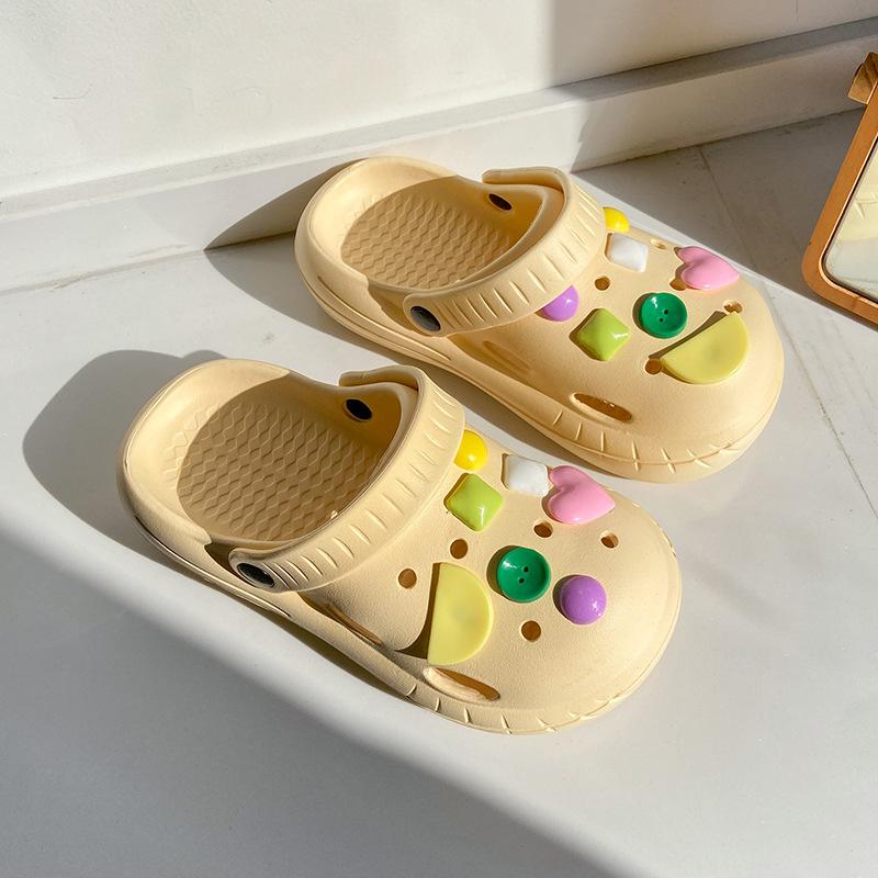 

EVA медсестра пляжные дырочные туфли женские новые летние домашние толстоподошвенные для улицы нескользящие универсальные крутые тапочки 40/41