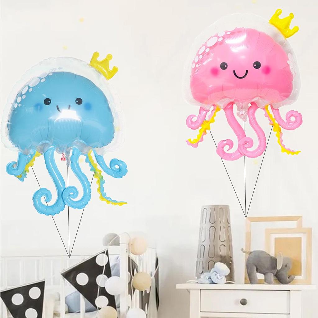 Jellyfish Octopus Theme Bubble Ball Crown Ocean Park Birthday Balloons