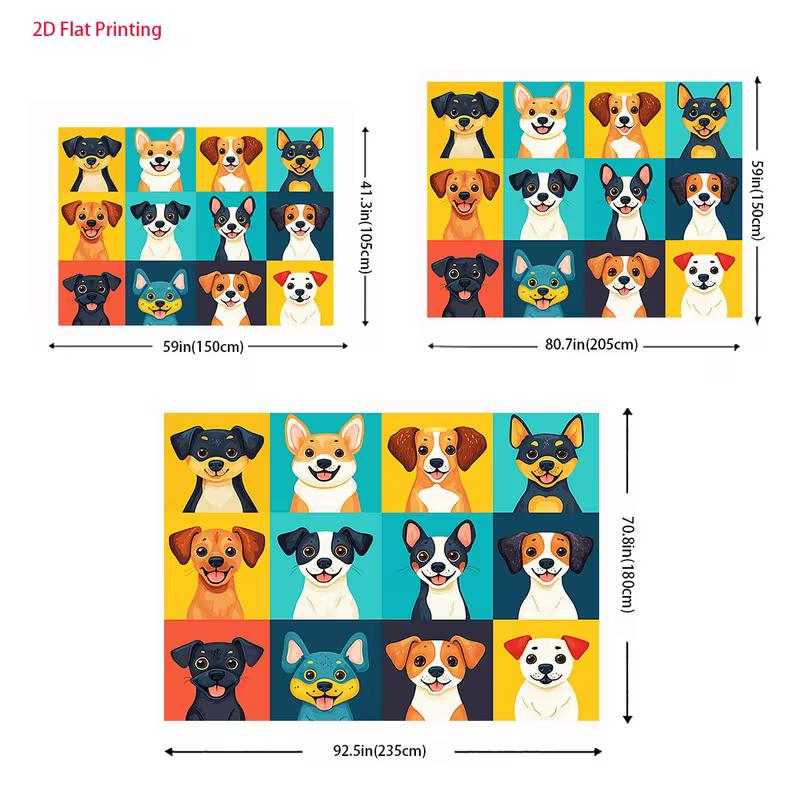 2D Warm Tone Fluffy Cats Backdrop Cloth for Photo Shoot & Events