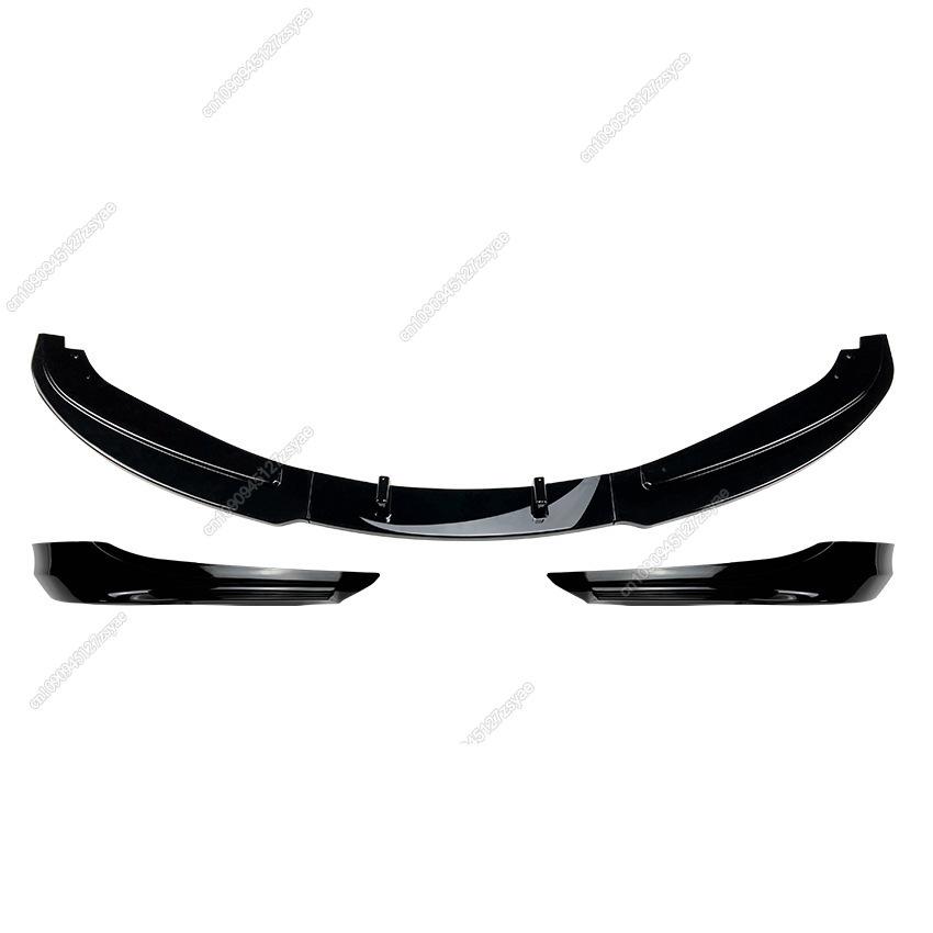 Car Front Bumper Lip Diffuser Splitter For BMW 3 Series E90 E91 LCI Facelift 325i 330i 2007-2012 ABS Gloss Black Bodykits Tuning