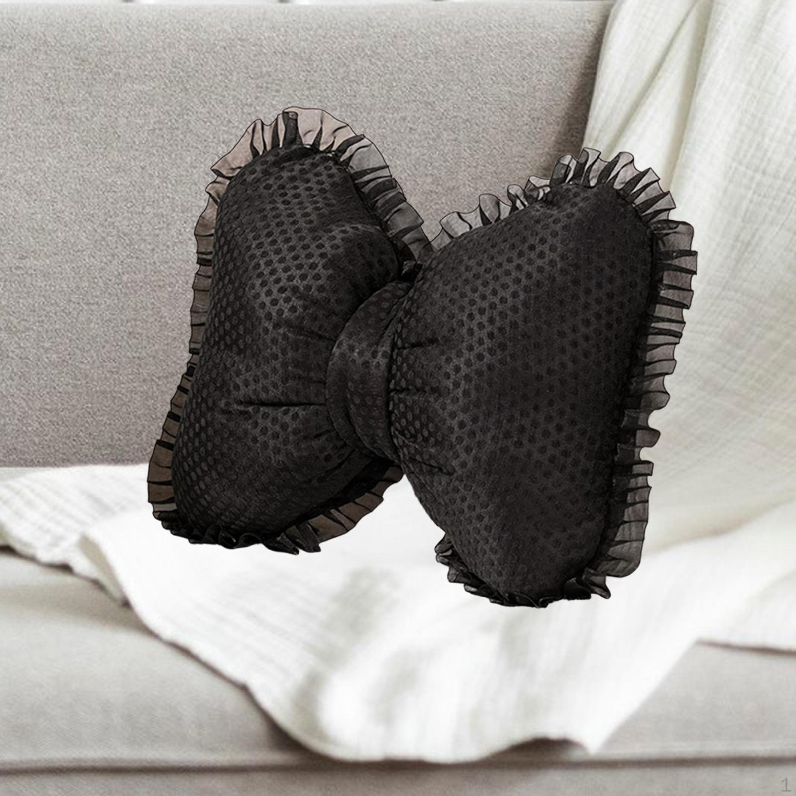 

A Charming And Modern Cushion with Bow, for Photos, Decorating Sofas Beds, Birthdays Or чорний