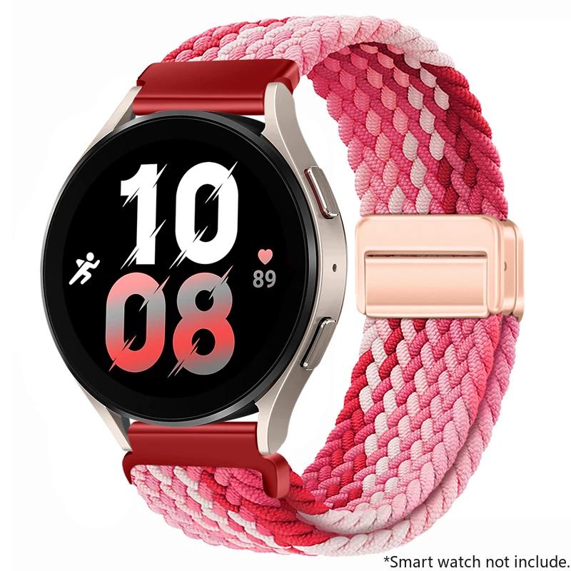 22mm 20mm Nylon Buckle Strap for Huawei Watch GT5 4 3 2 46mm/4Pro 3Pro Bracelet for Samsung Watch7/6/5/4/Classic Adjustable Belt